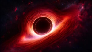 Unveiling the Early Universe: JWST Finds a Supermassive Black Hole - (created by DALLE)