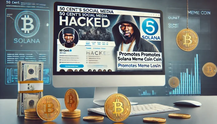 50 Cent's Accounts Hacked to Promote Solana Meme Coin