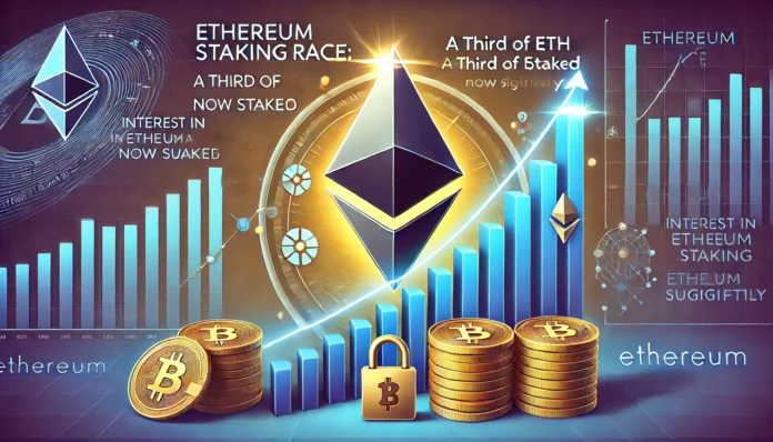 Ethereum Staking Race - A Third of ETH Now Staked